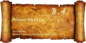 Mónus Attila névjegykártya